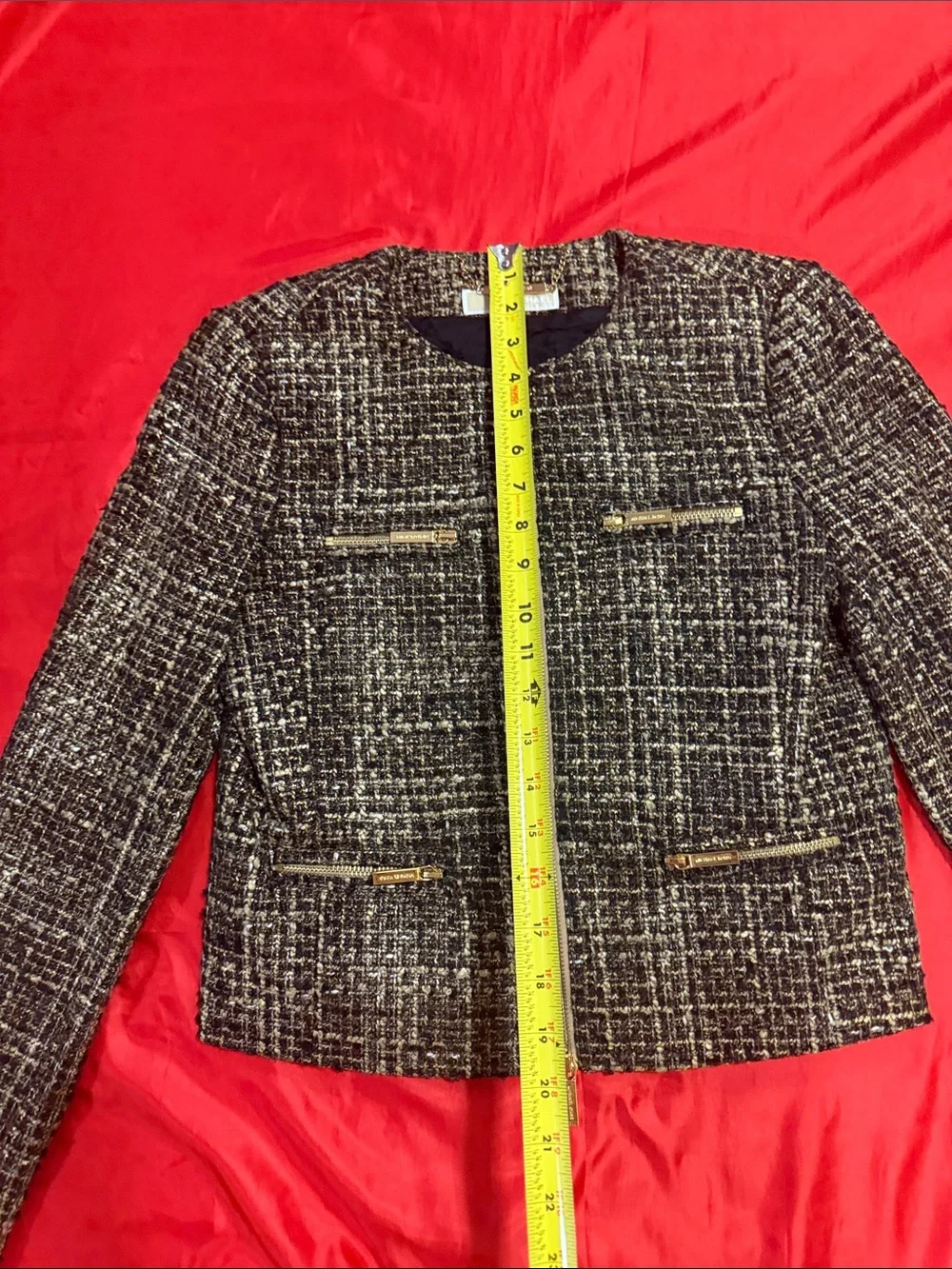 WOW POSHMARK - Authentic Michael Kors NWOT Tweed Style Gold & Black
